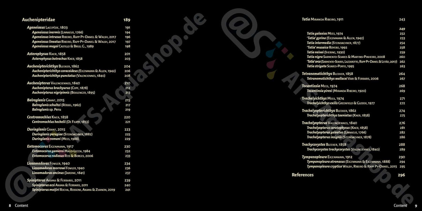 Banjos, Dorads and Woodcats – Aspredinidae, Doradidae and Auchenipteridae Catfishes